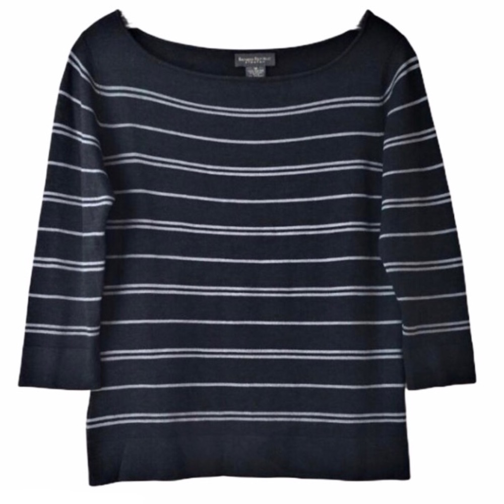 Banana Republic Silk Stretch Boat-Neck 3/4 Sleeves